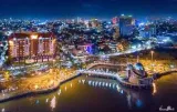 Makassar city skyline at night